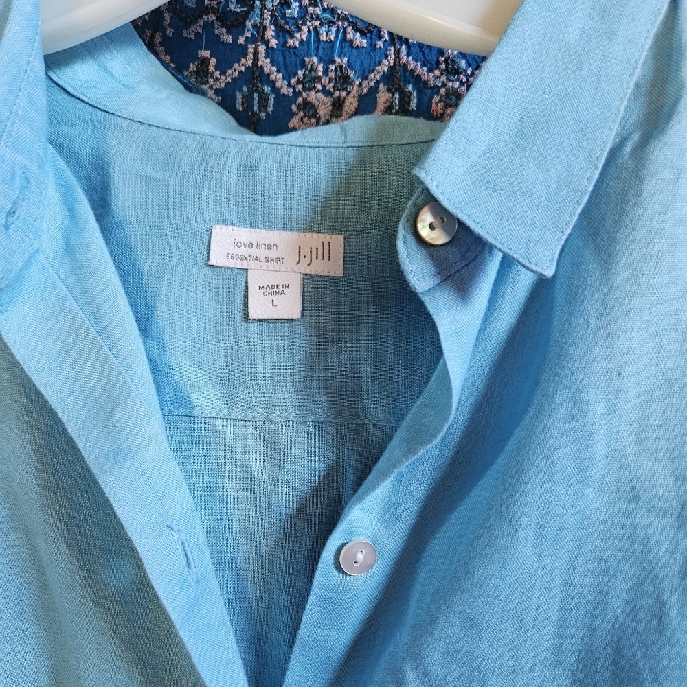 J Jill Turquoise Blouse NWOT